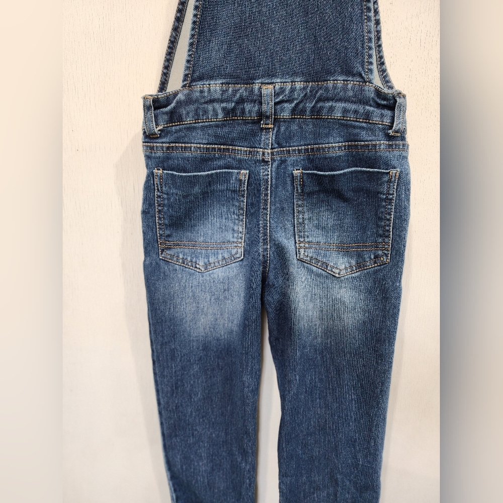 Genuine Kids OshKosh Denim Overalls 5T | Adjustable Straps | Classic Blue - Picture 8 of 9